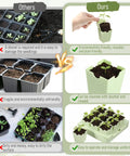 Comparison of seed trays showing benefits of 9-Cell Seed Starter Tray Kit With 2.56 Inch Deep Reusable Pots for Indoor Outdoor Gardening.