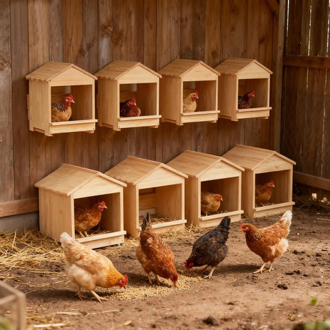 Versatile Portable Chicken Nesting Box With Detachable Ramp For Indoor Outdoor Use, Wall Mount Or Ground Setup in coop scene