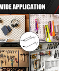 Premium Pegboard Hooks Assortment Kit With 278 Pieces And Bins for Garage Wall Organization displaying multiple tools