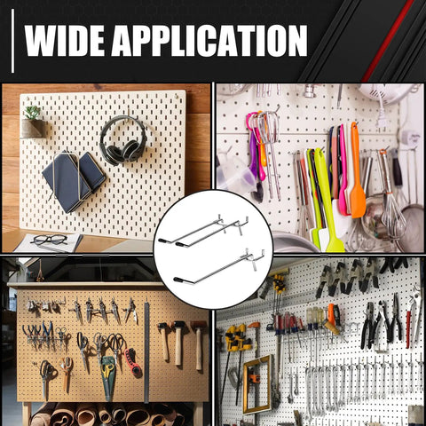 Premium Pegboard Hooks Assortment Kit With 278 Pieces And Bins for Garage Wall Organization displaying multiple tools