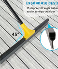 Built Tough 24 Inch Floor Squeegee With 60 Inch Extendable Handle For Concrete And Tile Floors Garage Deck Bathroom Shower Glass Windows Rubber Wiper Scraper For Quick Drying And Fast Water Removal on a deck