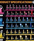 275-piece Pro Grade Marine Heat Shrink Wire Connector Kit with Crimp Tool in 48 Sizes, 22-10 AWG terminals detailed view