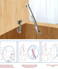 Two Pack 250N Lid Support Hinges for Toy Boxes installed on wooden storage box