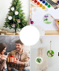 Decorated and blank 40 Pieces Sublimation Ceramic Ornaments Blanks With Holes 2.95 Inch Round White Porcelain Discs for crafts and decor