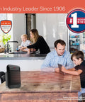 Family in kitchen with Cozy Up With MyHeat Max Portable Ceramic Space Heater For Indoor Use With Tip Over Switch