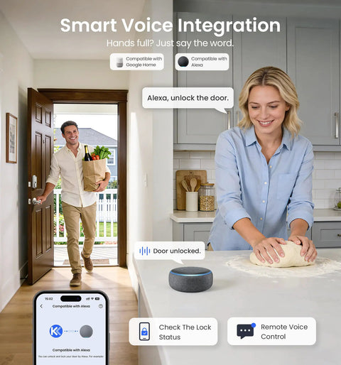 Lightning Fast Built In Wifi Smart Lock With Instant Fingerprint Access And Remote App Control Keyless Deadbolt Zero Fuss Setup Straight Into Your Wifi Smooth Satin Nickel Finish