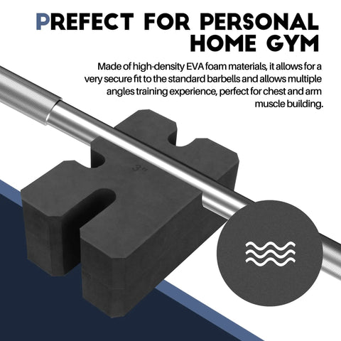 Bench Press Block For Safe, No Nonsense Training On Flat And Incline Sets, Adjustable 2-5 Board Kit, US Patented Design