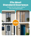 Fits most standard doorways with Magnetic Screen Door For Patio Fits 38 By 82 Inches, Bugs Out Breeze In, compatible with patios and apartments.