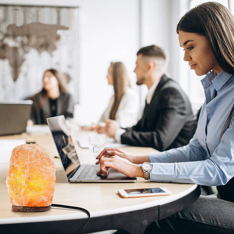 Three Pack Natural Pink Himalayan Salt Lamp With Dimmer Cord And Light Bulb Six To Eight Inch Tall Salt Rock Lamp in office