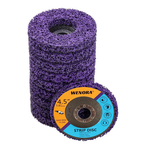 Heavy Duty Strip Discs For Angle Grinder 4-1/2 Inch By 7/8 Inch Silicon Carbide Rust Remover Wheel 10 Pack