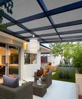 Outdoor patio with pergola covered by 6 Feet By 30 Feet Sun Shade Fabric Roll For Outdoor Use UV Resistant Breathable 180GSM HDPE Cloth