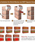Infographic showing heavy duty brick wall clips installation with brick types for outdoor hangs.