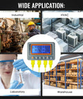 All In One 4 Channel K Type Thermocouple Thermometer Data Logger With 8GB SD Card Programmable Temperature Recorder in industrial, HVAC, lab, warehouse settings
