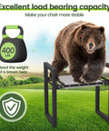 Heavy Duty 19 Inch Garden Stool And Kneeler With Upgraded Wider 1.6 Inch Cushion with 400 lb capacity, bear on stool