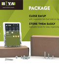 Packaging of Self Tapping Wood Screws Set 120 Pieces No 8 White Flat Head Assortment For Wood Cabinets And Furniture.