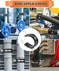 52 Piece Clamp Kit With Rubber Cushions, Stainless Steel Hose Clamps In Six Sizes From 1/4 Inch To 3/4 Inch, used on pipes