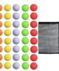 40 Pack Foam Golf Practice Balls with Realistic Feel for Indoor and Outdoor Training, Kid Friendly Soft Foam Balls in Five Colors with Mesh Drawstring Bag