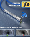 Badass Heavy Duty 9 Inch Sewer Inspection Camera with 23mm flexible head and rugged fiber rod for quick drainage calls.
