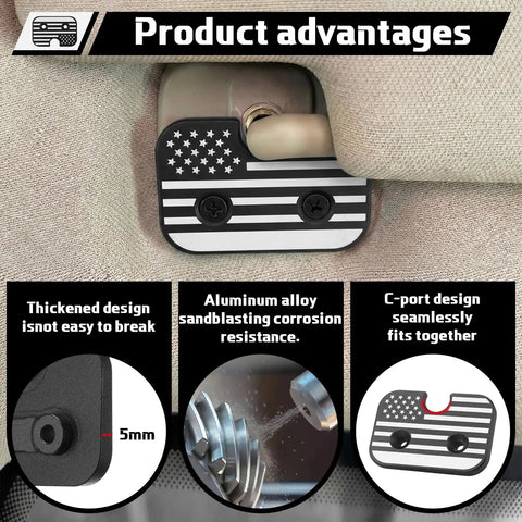 Two Pack Sun Visor Repair Kit For RAM 1500 2019-2026 Aluminum Clips To Fix Sagging Visors And Restore Smooth Operation