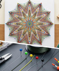 Straight Up Go To Multi Color Map Push Pins For Travel Boards With One Hundred Pieces Of Bright Destination Markers in a crafting setup.