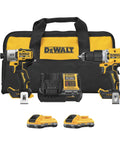 20V Max XR Cordless Impact Driver And Hammer Drill Combo Kit With Two 4Ah Powerpack Batteries And Charger