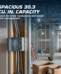 Heavy Duty 4 By 4 Welded Metal Electrical Junction Box Ten Pack With Two And One Eighth Inch Depth Thirty Point Three Cu In Capacity Sixteen Knockouts Including Ten Half Inch And Six Three Quarter Inch Grounded Galvanized Steel Utility Box Enclosure installed in construction site wall.