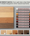 8 Color Wood Filler Sticks Repair Kit Waterproof Sandable Paintable Wax Putty For Furniture Floor Cabinets Touch Up