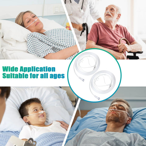 Anglechic 10-pack adult oxygen nasal cannula with 7 ft transparent soft tubing