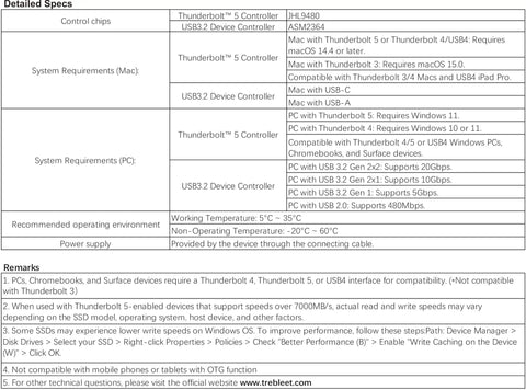 Detailed specs for Fast Usb4 To Nvme Enclosure Syncing Thunderbolt 5 Pushes Blazing Eighty Gbps Routes.