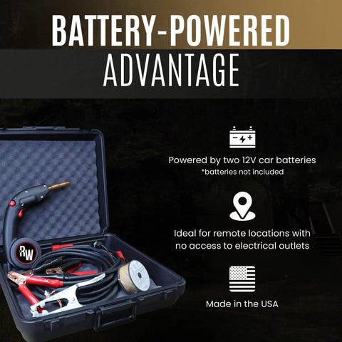 Portable Gas MIG Welder For On The Go Welding Steel Aluminum And Stainless Off Grid Ready No Outlet Needed Includes Carrying Case