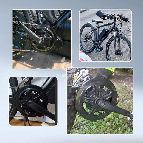 Montage of 52T Chainring For Bafang Mid Motor Kit Electric Bike Replacement Sprocket Fits Bafang 01 02 Series