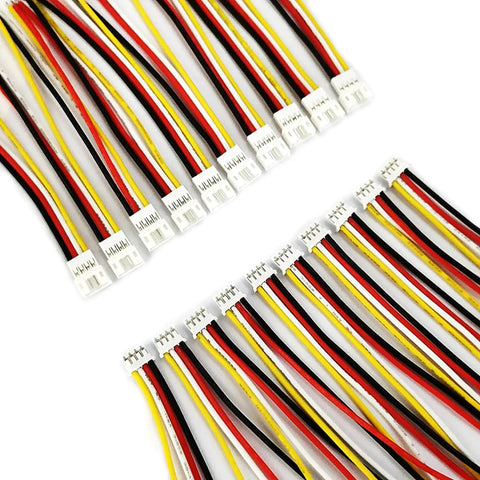 Mini Micro PH2.0mm 4Pin Connector Kit With 10cm 22AWG Soft Silicone Wire, Includes Male And Female Plugs, Ideal For LED Light Strips