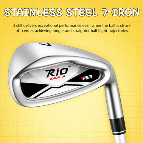 Kid Friendly Junior Right Handed Golf Club Set With Oversized 360cc Driver, Lightweight Graphite Shafts, 7 Iron Detail