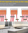 Five Port Lever Wire Connector Six Pack High Capacity Quick Connect Terminal For Led Strip And Under Cabinet Lighting in use under kitchen cabinets.