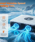 Ultra Heavy Duty 7000W Hybrid Solar Inverter With Integrated 120 Amp Mppt Charge Controller delivering cooling through two fans.