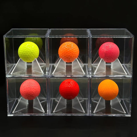 Clear Acrylic Square Baseball And Golf Ball Display Case For Home Office Or Man Cave A Handy Memorabilia Storage Cube 3.15 Inch
