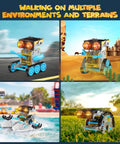 Multiple terrain robots from 30 in 1 Solar Robot Kit for Kids with 243 Pieces STEM Building Set Hands On Science and Engineering Toy.