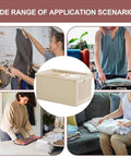 No Stress Foldable Storage Cubes With Heavy Duty Dual Handles For Thick Blankets Linens And Winter Jackets Fast To Flatten And Stack Away Every Single Day in various home organization settings.