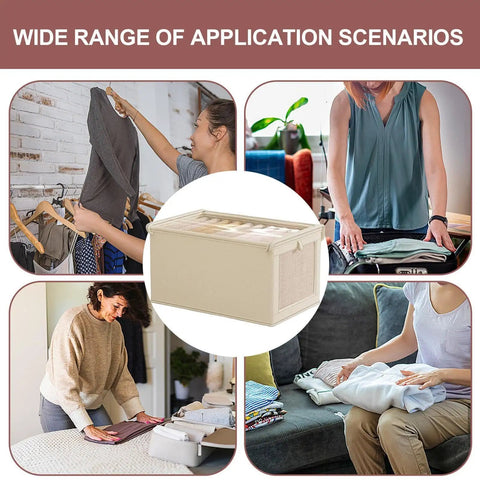 No Stress Foldable Storage Cubes With Heavy Duty Dual Handles For Thick Blankets Linens And Winter Jackets Fast To Flatten And Stack Away Every Single Day in various home organization settings.