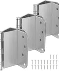 Expandable Offset Door Hinge Set 4 Inch Ball Bearing Hinges With Five Eighth Inch Radius Swing Clear Adds 2 Inches Of Door Space For Space Saving Convenience Hassle Free Install Brushed Nickel Finish 3 Pack