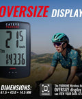 Padrone Wireless Bike Computer With Oversized Display And No GPS on mountain ride screen showing speed and time