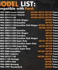 Model list for Automatic Transmission Filter With Gasket For Ford 4R70W 4R75W 4R75E Transmissions