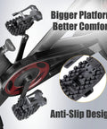 Toe Clip Cage Adapters for Look Delta Pedals on bike with anti-slip design and bigger platform for comfort.