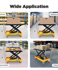 Built Tough Hydraulic Lift Table Cart, 500 Lb Capacity Manual Scissor Jack in factories, supermarkets, warehouses and delivery.