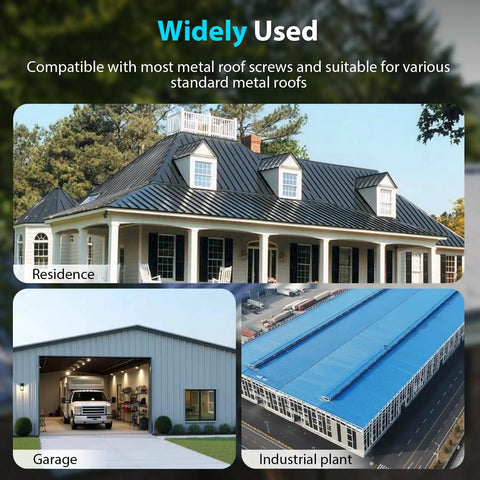 Stainless Steel Roofing Screw Caps Quick Fix for Roof Leaks, covering old screw heads in residence, garage, industrial plant