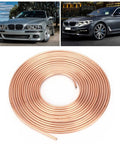 3/16 Inch Copper Plated Brake Line Tubing 25 Foot Flexible Coil Roll With 0.028 Inch Wall Durable For Hydraulic Braking Fuel System