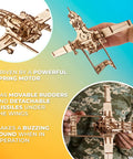 Bayraktar TB2 Combat Drone Wooden Model Kit With Movable Rudders, Wing Ailerons, Moving Camera And Underwing Missiles, Realistic 3D Puzzle For Adults, Durable Handcrafted Aircraft Building Toy For Collectors And Tinkerers, wood model in hand