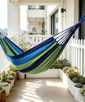 Portable Hammock With Storage Bag And Straps For Indoor Outdoor Relaxation And Camping Great For Patio Porch Backyard
