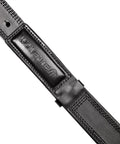 Scratchless Hidden Buckle Leather Work Belt For Tradesmen Full Grain Leather Heavy Duty Utility Belt Durable Comfort Black 38 To 40 Inches