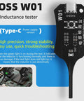Inductance Tester With Green Indicator Light Type C Powered One Button Detection Tool for PCB Repair and Troubleshooting